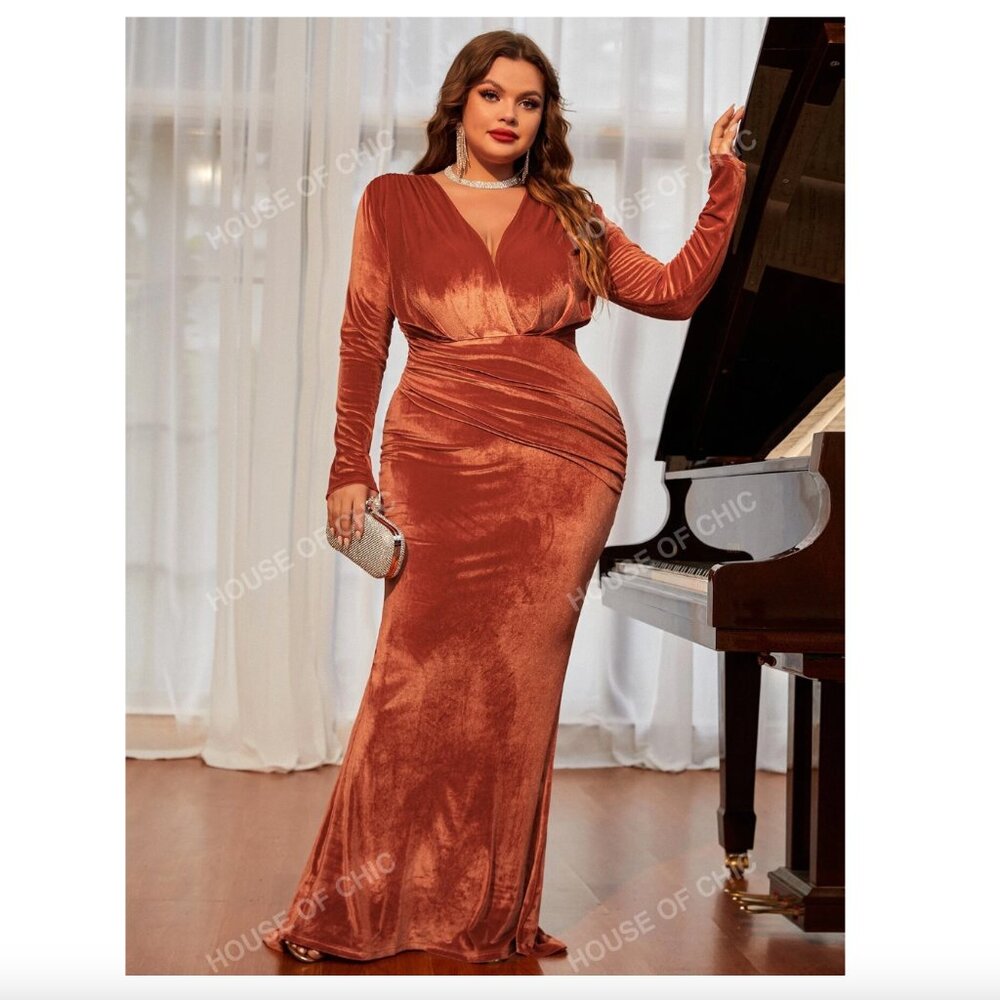 RUST/ORANGE EVENING DRESS